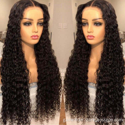 Cheap Cuticle Aligned Afro Deep Wave Raw Indian Virgin Human Hair Hd Full Lace Front Wig Transparent Lace Frontal Wig For Vendor